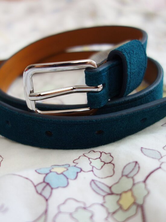 Banana Republic Women\'s Dark Teal Cow Leather Belt (S) NWOT! main image 7